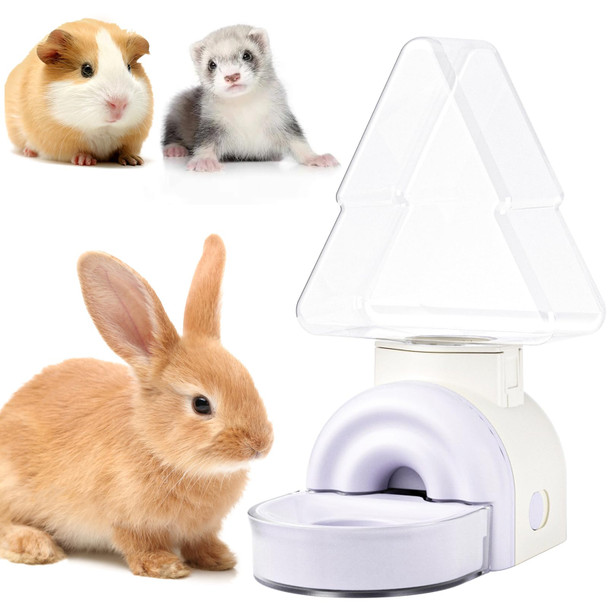 Mini&Moe Rabbit Water Bottle - 17.6Oz Guinea Pig Water Bottle No Drip For Cage Automatic Gravity Silent Hanging Bunny Water Dispenser With Floating Bowl For Hamster Gerbils Ferret Chinchilla