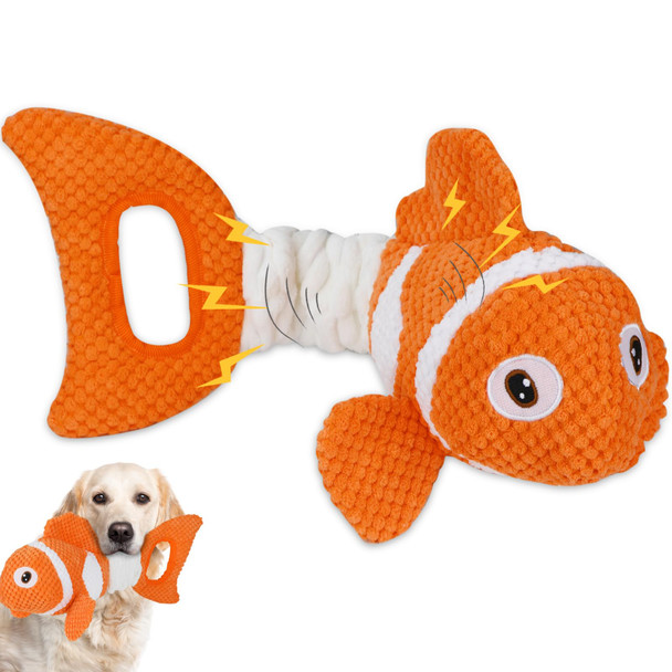 Molantaule Squeaky Dog Toys Durability Interactive Tug Of War Puppy Toys For Indoor And Outdoor Play - Stuffed Pet Dog Toys With Soft Fabric Suitable For Small Medium And Large Dogs