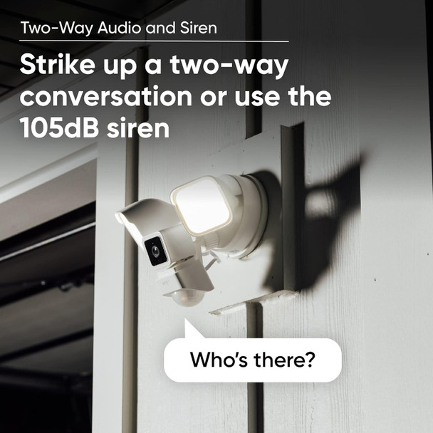 Wyze Cam Floodlight with 2600 Lumen LEDs, Wired 1080p HD IP65 Outdoor Smart Security Camera, Color Night Vision, 270-Degree Customizable Motion Detection, 105dB Siren, and Two-Way Audio Wyze Cam Floodlight with 2600 Lumen LEDs, Wired 1080p HD IP65 Outdoor Smart Security Camera, Color Night Vision, 270-Degree Customizable Motion Detection, 105dB Siren, and Two-Way Audio