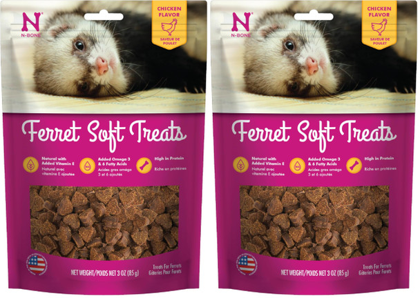 N-Bone 1 Pouch Ferret Soft Treats Chicken Flavor 3 Oz