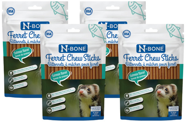 N-Bone Ferret Chew Sticks Salmon Flavor 1.87-Oz Bag