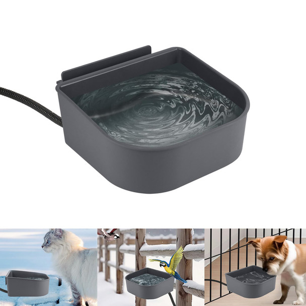 Namsan Small Heated Pet Bowl For Cats Rabbits Outdoor And Indoor 1 L Heated Water Bowl For Chicken Birds Ice Thermal-Bowl For Dog Cage Hanging Kennel Dish Self-Assembly