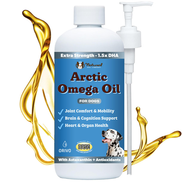 Natural Dog Company Wild Alaskan Salmon Oil Formula With Omega 3 Fish Oil For Dogs Supplement Skin & Coat Dog Oil Itchy Relief Immune Support For Joints & Heart Liquid Food Topper 16 Oz.