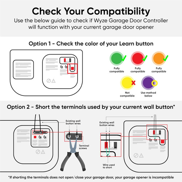 Wyze Smart Garage Door Opener w/built-in HD Video, Remotely Control Garage Door, 1080p HD Video w/Color Night Vision, Two-Way Audio Wyze Smart Garage Door Opener w/built-in HD Video, Remotely Control Garage Door, 1080p HD Video w/Color Night Vision, Two-Way Audio