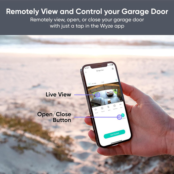 Wyze Smart Garage Door Opener w/built-in HD Video, Remotely Control Garage Door, 1080p HD Video w/Color Night Vision, Two-Way Audio Wyze Smart Garage Door Opener w/built-in HD Video, Remotely Control Garage Door, 1080p HD Video w/Color Night Vision, Two-Way Audio