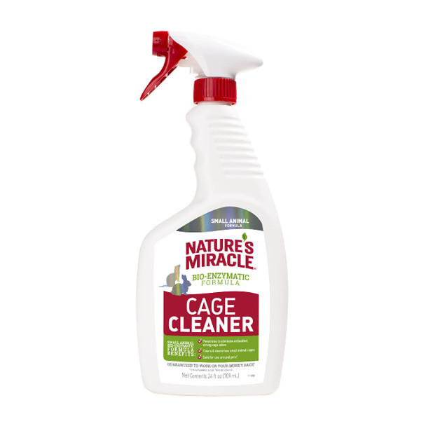 Nature'S Miracle Nature S Miracle Small Animal Cage And Surface Cleaner Bio-Enzymatic Cleaning Formula Destroy Tough Stains And Odors 24 Ounces