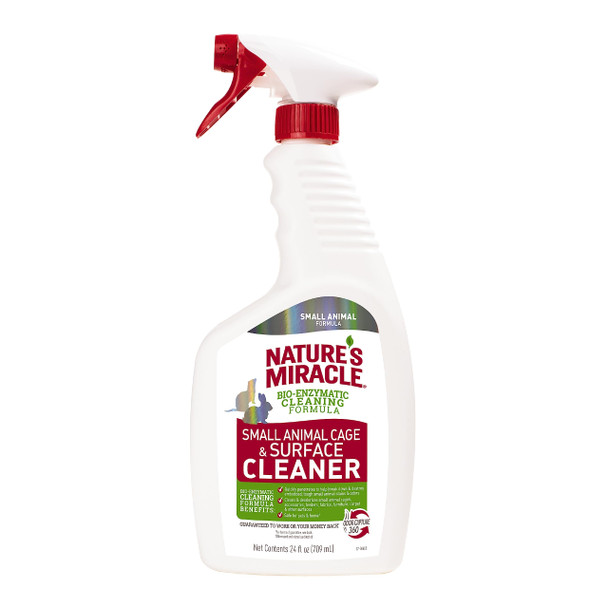 Nature'S Miracle Nature S Miracle Small Animal Cage And Surface Cleaner Bio-Enzymatic Cleaning Formula Destroy Tough Stains And Odors 24 Ounces