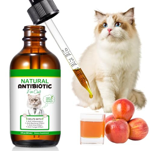 Nbtrektie Natural Antibiotic For Cats - Broad Spectrum Herbal Remedy For Infections & Inflammation Supports Immune System & Allergy Itch Relief Chemical- Liquid Formula For All Breeds 2Oz