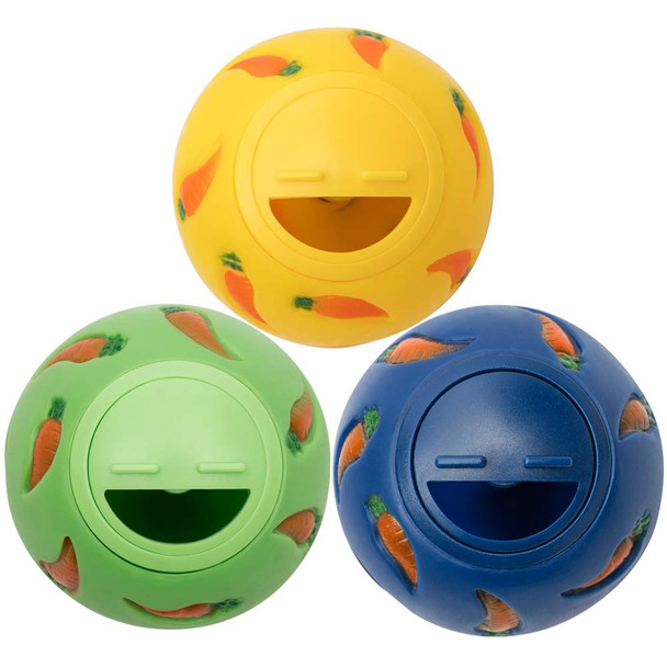 Niteangel Treat Ball Snack Ball For Small Animals (Small Yellow & Green)