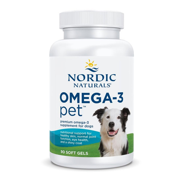 Nordic Naturals Omega-3 Pet Unflavored - 180 Soft Gels - 320 Mg Omega-3 Per Soft Gel - Fish Oil For Dogs With Epa & Dha - Promotes Heart Skin Coat & Immune Health