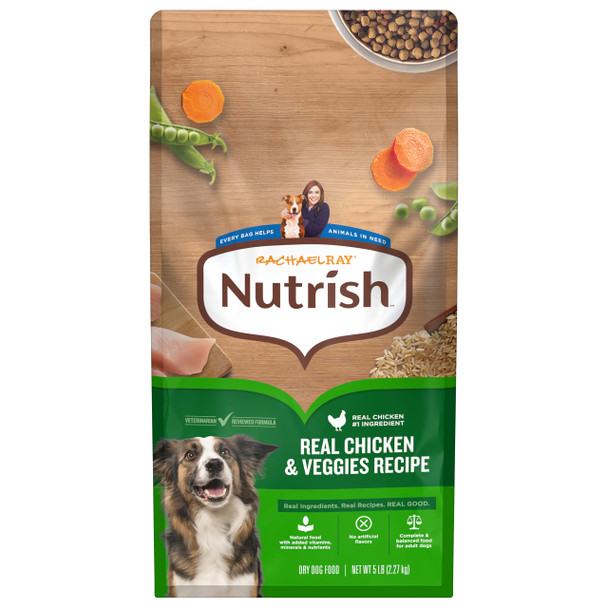 Nutrish Rachael Ray Adult Dry Dog Food Real Chicken & Veggies Recipe 13 Lb. Bag