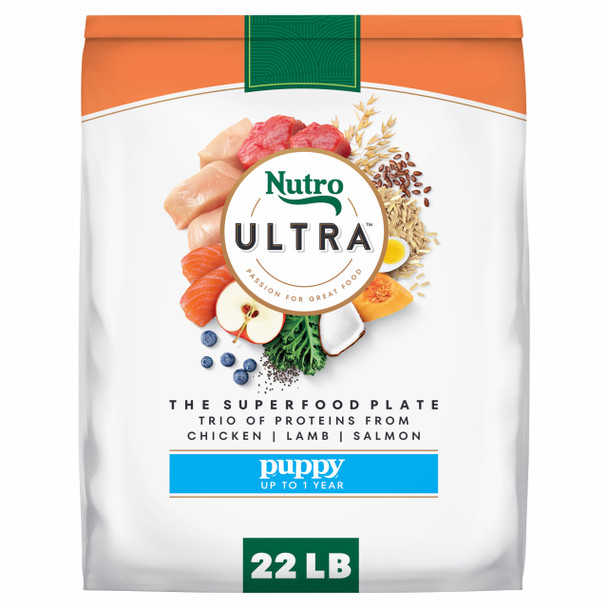 Nutro Ultra High Protein Dry Puppy Food Chicken Lamb And Salmon Dry Dog Food With A Trio Of Proteins 3.5 Lb. Bag