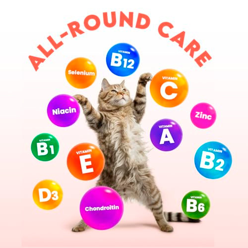 Okk Bi Cat Vitamins For Indoor & Outdoor Pets - 200 Chews - Healthy Cat Treats - Immune Joint Support Skin & Digestion - Multivitamin With Omega 3S Glucosamine & Probiotics