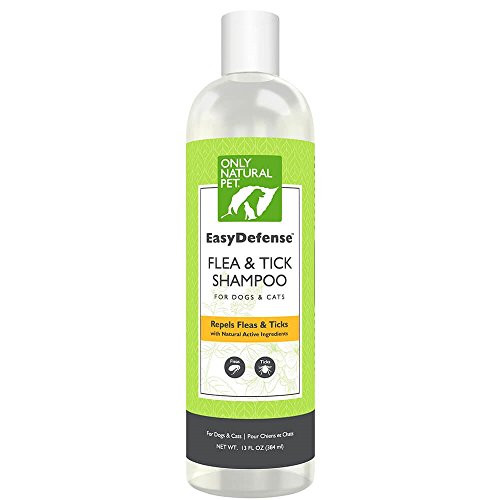 Only Natural Pet Easydefense Shampoo For Dogs & Cats - Natural Bath Treatment For Pets & Can Be Used For Kittens & Puppies 4 Mos & Up With Geraniol & Peppermint Oil - 13 Oz Bottle