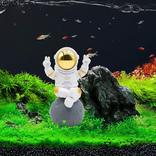 Oooct Sandstone Thinker Statue Fish Tank Decor Small Fish Aquarium Decorations Fish Tank Abstract Aesthetic Decorative Ornaments