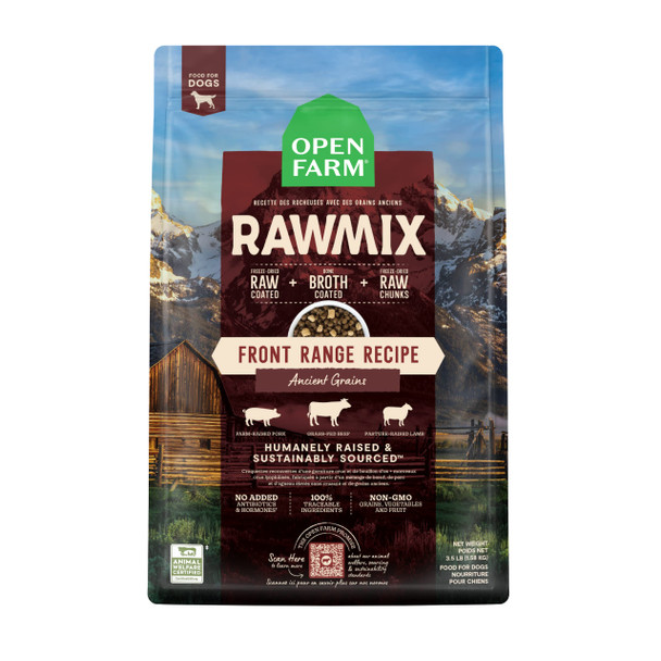 Open Farm Rawmix Dry Dog Food With Ancient Grains Protein-Packed Kibble Coated In Bone Broth With Ze Dried Raw Chunks Salmon Whitefish & Rockfish Wild Ocean Recipe 20Lb Bag