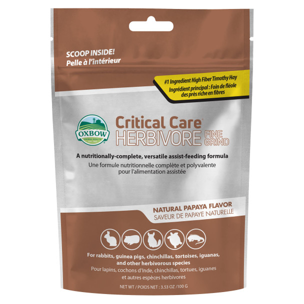 Oxbow Critical Care Herbivore Emergency Guinea Pig Food Rabbit Food For Recovery Natural Apple Banana Flavor Critical Care For Guinea Pig Emergency Kit Made In Usa 141 Grams