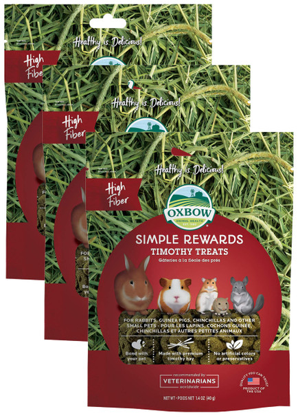 Oxbow Simple Rewards Apple Banana Treats Timothy Hay Guinea Pig & Bunny Treats Pet Snack Made With Oxbow Guinea Pig Hay Made In Usa Timothy For Rabbit 3 Oz Bag