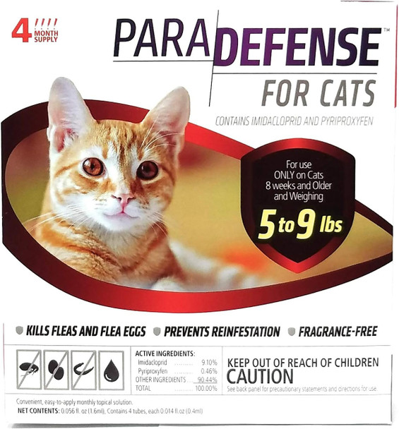 Para Defense 10+ Lb Cat Pet Flea Control Supply Large