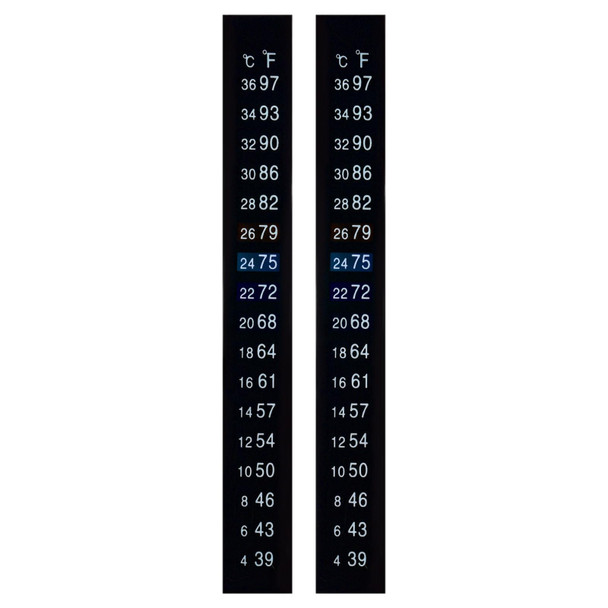 Patikil Aquarium Thermometer Sticker 2Pcs Fish Tank Thermometer Stick On Betta Fish Tank Digital Water Temperature Strips Adhesive For Terrarium Tank Brewing Wine 4-36