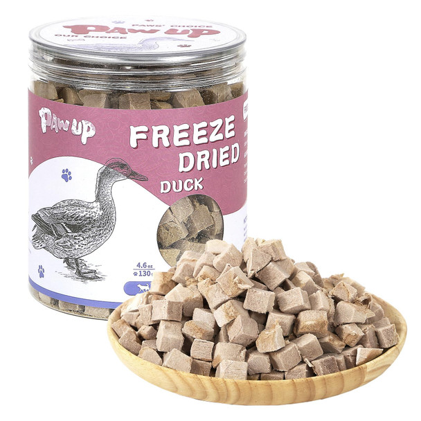 Pawup Ze Dried Duck Treats For Cats Dogs Rawhide Ze-Dried Raw Food Topper High Protein Gluten&Grain 4.6Oz