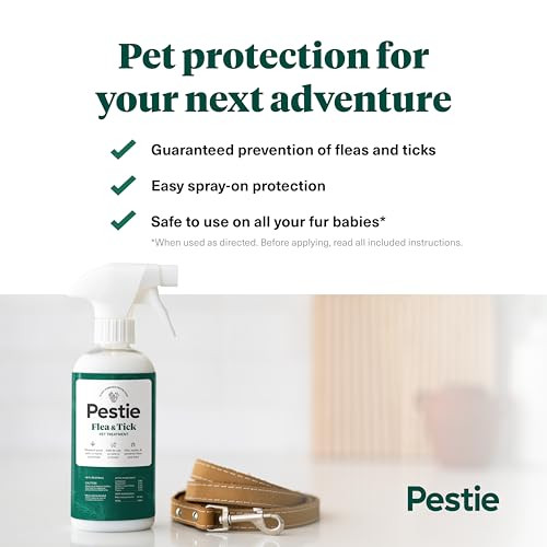 Pestie Flea & Tick Treatment For Pets Plant-Powered Spray Repels And Kills Fleas Ticks And Mosquitos Safe For Cats And Dogs Easy Spray-On Featuring Cedarwood Peppermint Thyme And Rosemary