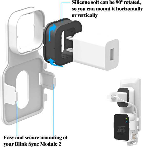 256GB USB Flash Drive and Blink Sync Module 2 Mount, Save Space and Easy Mount Bracket for Blink Outdoor Indoor Security Camera (Blink Sync Module 2 is NOT Included)