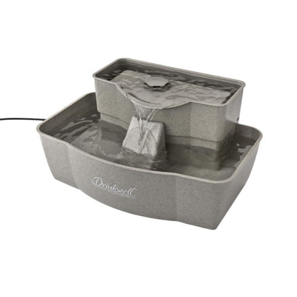 Petsafe Drinkwell Multi-Tier Pet Fountain - Encourages Hydration For Cats & Dogs - Large-Capacity Waterer - Double Tier - Filtered Fountain With Carbon Filter - 100 Oz Water Capacity