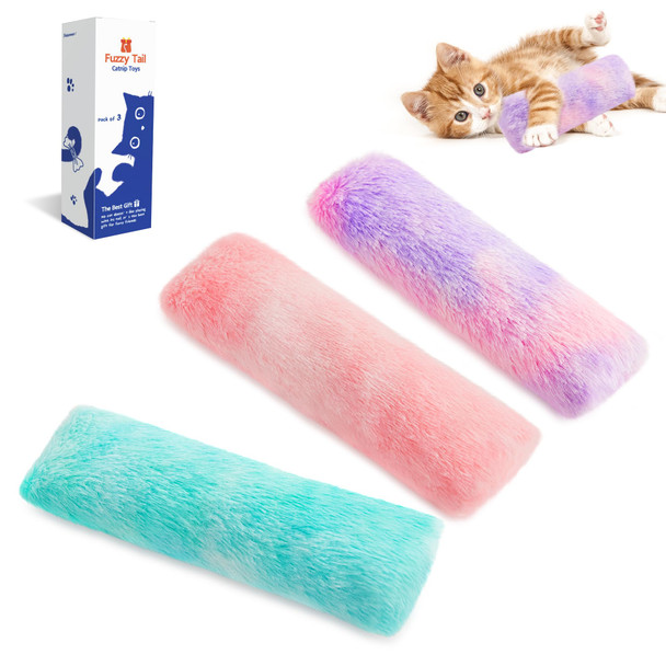 Potaroma Cat Toys Pillows 3 Pack Soft And Durable Crinkle Sound With Catnip Inside Interactive Indoor Kitten Kicker Promotes Kitty Exercise