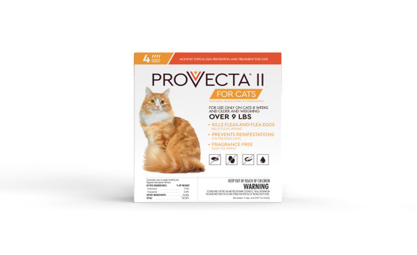 Provecta Ii For Large Cats (Over 9 Lbs) Flea And Tick Topical Treatment 4-Month Supply