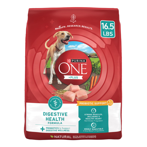 Purina One Plus Digestive Health Formula Dry Dog Food Natural With Added Vitamins Minerals And Nutrients - 31.1 Lb. Bag