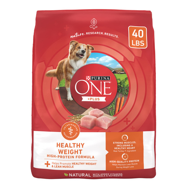 Purina One Plus Healthy Weight High-Protein Dog Food Dry Formula - 8 Lb. Bag