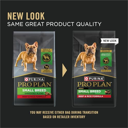 Purina Pro Plan Small Breed Dry Dog Food Shredded Blend Beef And Rice Formula With D Live Probiotics - 6 Lb. Bag