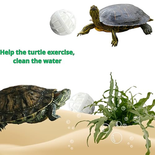 Purrrfectionpet 4 Pcs Turtle Tank Decorations And Purification Balls Aquarium Floating Decor Nitrifying Balls Floating Fish Tank Decorations Aquatic Turtle Enrichment Toys Aquarium Decor (Luminous)