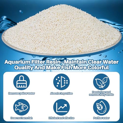Rainflow 3Pcs Aquarium Resin - Organic Filtration Resin Remove Driftwood TanninsAquarium Filter Media Bags For Aquarium Freshwater And Saltwater Fish TankTrutle Pond