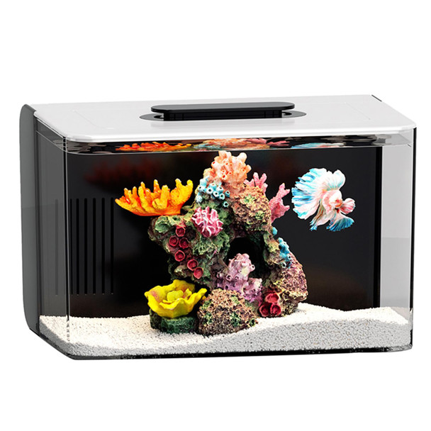 Red Tail Fish Betta Fish Tank 2.5 Gallon Aquarium Kit With Modular Filtration Heater Light Self Cleaning Oxygenation Small Fish Tank For Guppy Shrimp
