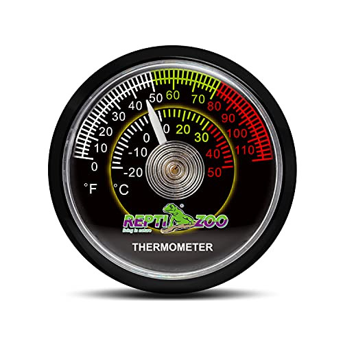 Repti Zoo Reptile Terrarium ThermometerDial Gauges Pet Rearing Box Thermometer Celsius And Fahrenheit
