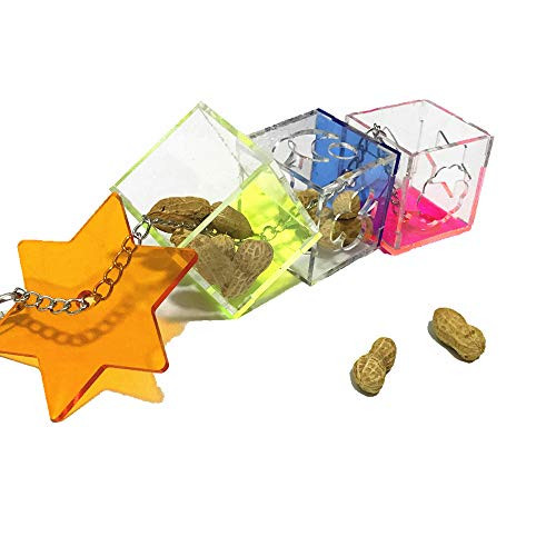 Ricefine Bird Foraging ToysCreative Parrot Feeder BoxHanging Treat Foraging Toy For AnchoviesParakeetsCockatielConureMynahMacow