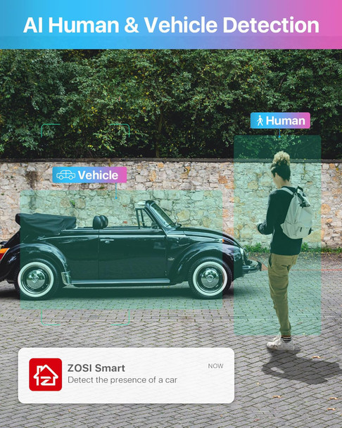 ZOSI H.265+ 3K 5MP Lite AI Home Security Camera System with Human Vehicle Detection, 8 CH CCTV DVR and 4 x 1080p Bullet Camera Outdoor Indoor, 80ft Night Vision, Remote Access, Motion Alerts (No HDD) ZOSI H.265+ 3K 5MP Lite AI Home Security Camera System with Human Vehicle Detection, 8 CH CCTV DVR and 4 x 1080p Bullet Camera Outdoor Indoor, 80ft Night Vision, Remote Access, Motion Alerts (No HDD)