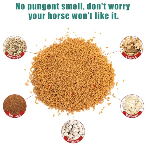 Rozjovu Stop Cough Horse Supplements Pellets Help Horses With Stable Coughs Respiratory Support Seasonal Allergies Copd 2.2 Lbs 70 Day Supply