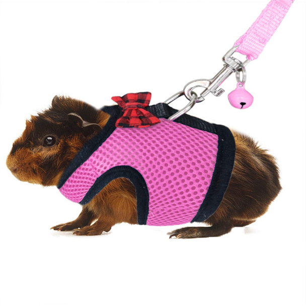 Rypet Guinea Pig Harness And Leash - Soft Mesh Small Animal Harness With Safe Bell No Pull Comfort Padded Vest For Guinea Pigs Ferret Chinchilla And Similar Small Animals