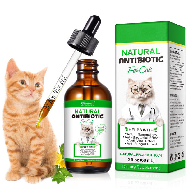 Sdjufei Natural Antibiotics For Cats Pet Supplements 2 Fl Oz / 1 Pack Cats Multivitamin Cat Antibiotic Supports Cat Allergy Itch Relief Chicken Flavor