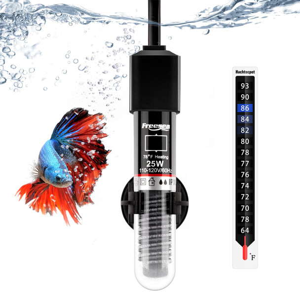 Sea 50 Watt Aquarium Submersible Betta Heater With Aquarium Submersible Thermometer