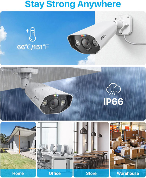 ZOSI 8CH 4K Spotlight Home PoE Security Camera System,8 Ports 16CH 8MP NVR with 2TB HDD,4 x 5MP Outdoor PoE IP Cameras,Person Vehicle Detection,2-Way Audio,Night Vision,Sound Alarm,for 24-7 Recording ZOSI 8CH 4K Spotlight Home PoE Security Camera System,8 Ports 16CH 8MP NVR with 2TB HDD,4 x 5MP Outdoor PoE IP Cameras,Person Vehicle Detection,2-Way Audio,Night Vision,Sound Alarm,for 24-7 Recording