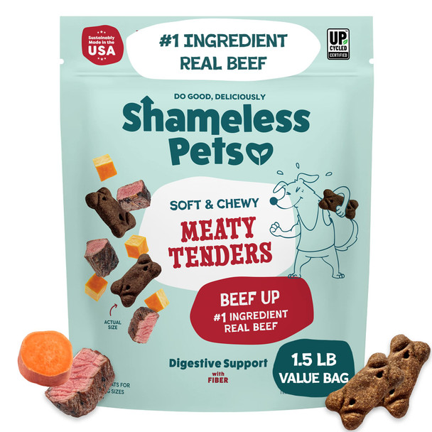 Shameless Pets Soft Dog Treats Bacon Me Crazy Meaty Tenders Soft & Chewy Treats For Dogs Real Bacon 1St Ingredient Grain Healthy Treats For Small Medium & Large Dogs 8Oz