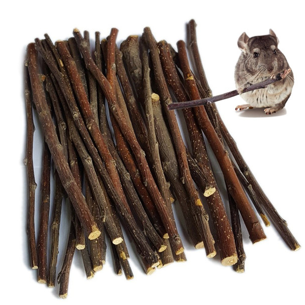 Sharllen 100G (3.5Oz) Apple Sticks Pet Snacks Chew Toys For Guinea Pigs Chinchilla Squirrel Rabbits Hamster
