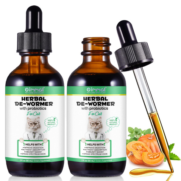Shuangjia Specifically Formulated For Cats Cats Natural Broad Spectrum Treatment With Probiotics Herbal Cleanse Digestive Support For All Cat Breeds Gut Health Puppy & Kitten Supplement Drops For Pets