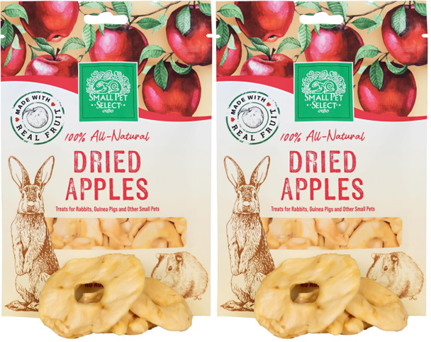 Small Pet Select - Dried Apples A Natural Treat For Rabbits Guinea Pigs Chinchillas Gerbils Hamsters Mice And Rats 2Oz