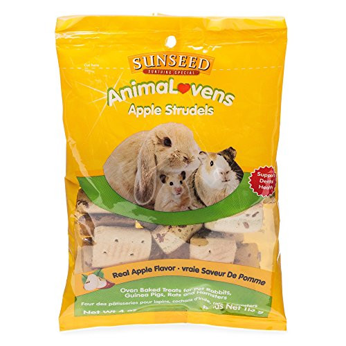 Sunseed Sun Seed Animalovens Apple Strudels 4 Ounces Treats For Rabbits Guinea Pigs Rats And Hamsters