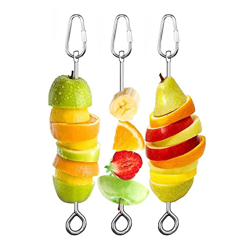 Suplklz Bird Cage Food Holder Parrot Fruit Vegetable Skewer Bird Cage Feeder Foraging Toy For Parakeet Budgie Macaw